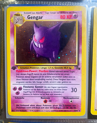 Pokémon tcg gengar holo 62 - tcg,