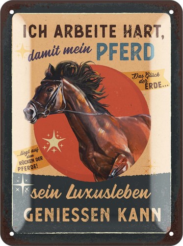 Retro blechschild pferde - retro,