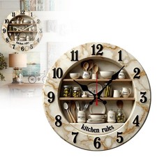 30cm Runde Holz Küche Wanduhr