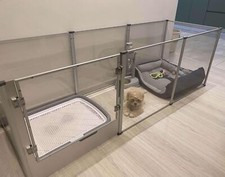 XXL Welpenauslauf Welpenlaufstall Freiaufgehege Laufstall Acryl+Alu Freigehege 