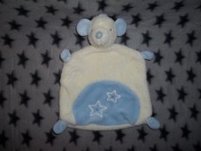 ♥ SCHMUSETUCH ♥ TOPOLINO ♥ MAUS ♥ KUSCHELTUCH ♥ CREME HELLBLAU ♥ STERNE ♥ 