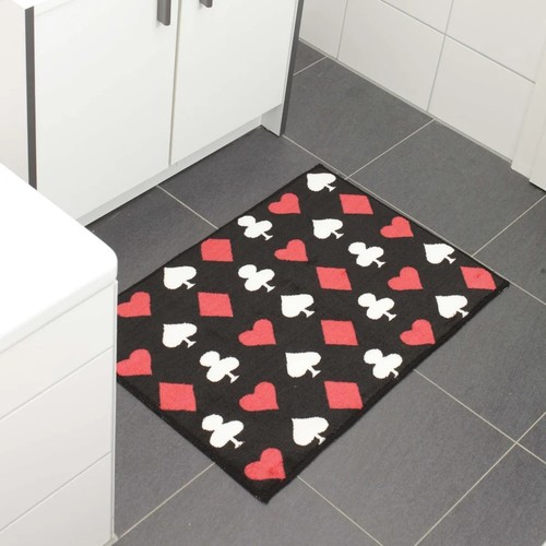 Badematte schwarz kartenspiel - badematte,