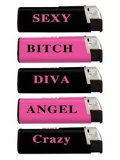 5 x Feuerzeug Elektronik Gas Feuerzeuge neue coole Spruch Motiv Serie DIVA BITCH