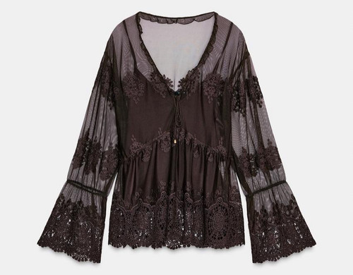Zara tüll bluse - zara, tüll-bluse