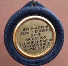Alter PEUGEOT Schlüsselanhänger aus Frankreich mit Händleradresse