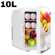 10L Mini Kühlschrank Kühlbox Warmhaltebox mit Spiegel 12V 230V Camping Auto Büro