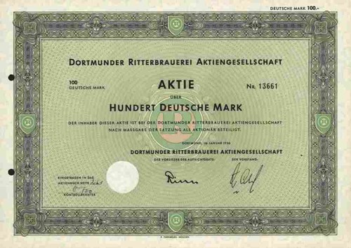 Dortmunder ritterbrauerei 1956 - ritterbrauerei,