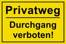 ☆ Schild - Privatweg - Durchgang verboten - 200 / 250 / 300 Kunststoff