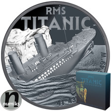 RMS TITANIC - Niue 2025  - 1 Oz Silber BLACK PROOF - nur 800 Ex. - BOX