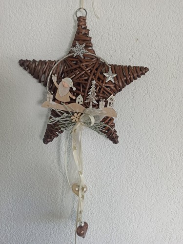 Rattanstern-Stern-Türdeko-Tü