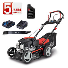 Scheppach Benzin Rasenmäher RM420AE 3,5PS + Öl  mit Antrieb + E-Start + 2.Messer