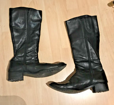 Lederstiefel Echtleder schwarz Kämpgen handmade Größe 43 Reißverschluss Leder