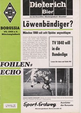 Programm VfL Borussia Mönchengladbach - TSV 1860 München  1. Bundesliga  1967/68