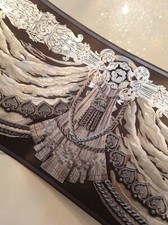 Bordüre Schwarz Silber 5m