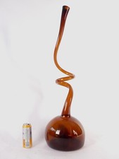 XXL BODENVASE VASE GLAS BRAUN