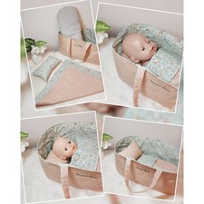 Puppenbett / Tragekorb "Hasen" für alle Puppen-/Kuscheltiergrößen