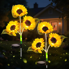 2stk sonnenblume solarleuchten - 2stk,
