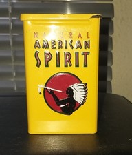 American Spirit: Zigarettendose Blech gelb