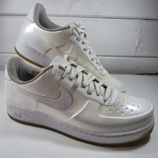  Nike Air Force 1 Foamposite Pro Cup Low Triple White Größe 9 UK seltenes Paar!!