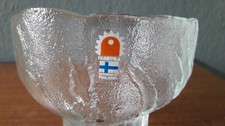 60s 70s Glas Schale Humppilla Finnland mit Fuß