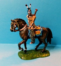 Zinnfiguren vollplastisch   Indianer zu Pferd . 75 mm 