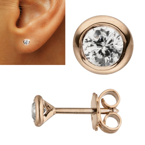 Ohrstecker 585 echt rosegold - ohrstecker,
