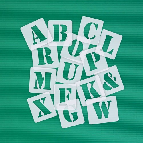 Abc schriftschablonen 6cm - abc, hoch
