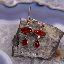 Karneol Ohrring, 925er Silber