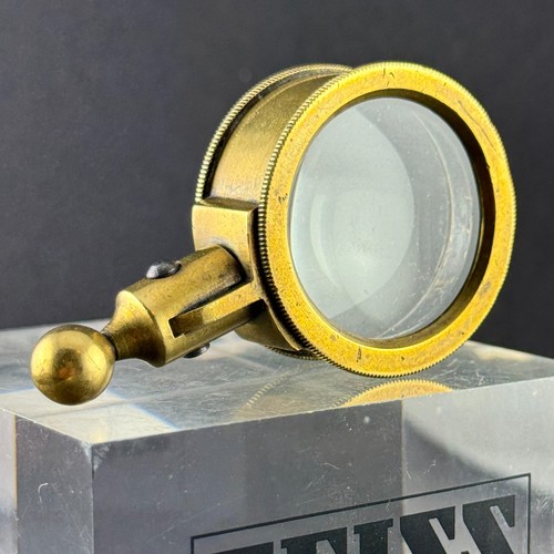 Rare antique small - brass, loupe