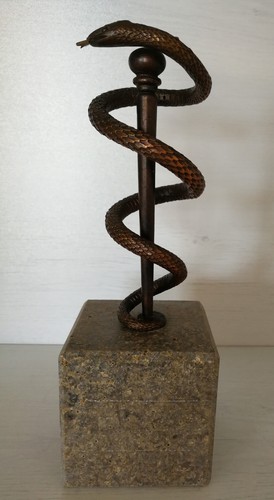 Skulptur äskulapnatter - skulptur,