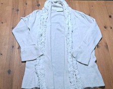 NC Connection,Strickjacke,Gr.40,creme,Kaschmir,Wolle,Fellkragen,Wildkaninchen