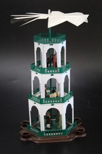 alte Blechpyramide, Erzgebirge Holzfiguren, sehr dekorativ DDR