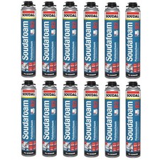 12x Soudal Soudafoam Gun B2 Pistolenschaum PU Schaum Füll- & Dämmschaum 750ml