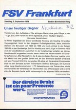 Fussball-Programmheft   78/79    2. Liga    FSV Frankfurt - Borussia Neunkirchen