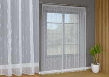 Gardine Store Weiß Marquisette Qualität Nadelstreifen Strich Design NACH MAß