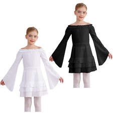 Mädchen Kleider Karneval Renaissance Gothic Kostüm Pirat Cosplay Party Rüschen