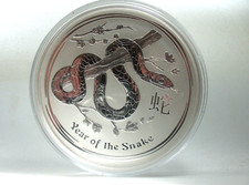 10 Unzen Silbermünze Australien 10 Dollar Lunar II - Jahr der Schlange 2013