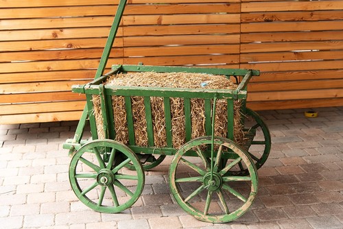 Antiker handwagen leiterwagen - antiker,