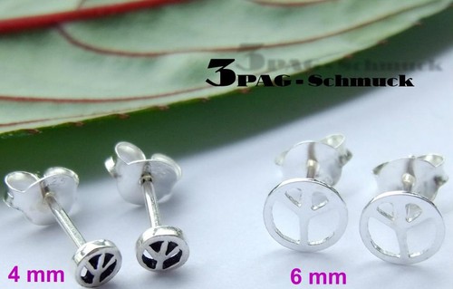 Paar peace ohrstecker - 2,