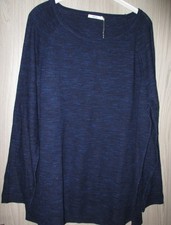Cecil Pullover Pulli Strick Rippstrick blau navy dunkelblau melange Gr. XL