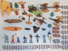 Vintage Plasty Figuren & Zubehör Sammlung Ersatzteile Set Indianer Cowboys