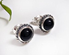 Onyx Ohrstecker Silber 925