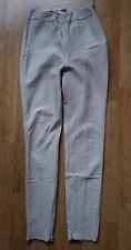 AMISU Damen Mädchen Lederoptick Hose Leggins Stretch Gr. 34 Creme 