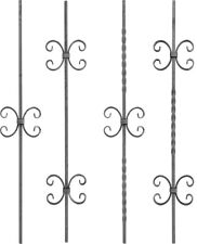 Torstab Schmiedeeisen Zaunstab Zierstab  950 x 155mm mit C-Bogen 12x12 STAHLCO®