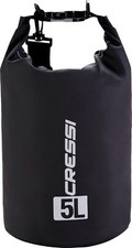 Cressi  Wasserdichte Tasche Rucksack Unisex Erwachsene Dry Bag 5LT Schwarz