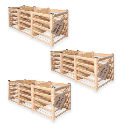 Moderner komposter trio - moderner,