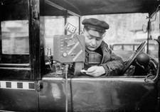 Taxameter at a Berlin taxi