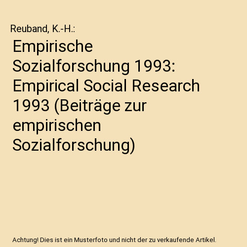 Empirische sozialforschung - empirische,