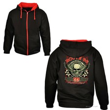 Biker Jacke Zip Hoodie