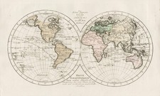 World map Weltkarte Mappemonde Reilly Kupferstich engraving 1790 329724